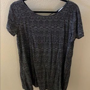 Black and white detail dress